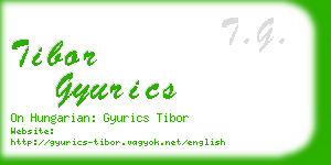 tibor gyurics business card